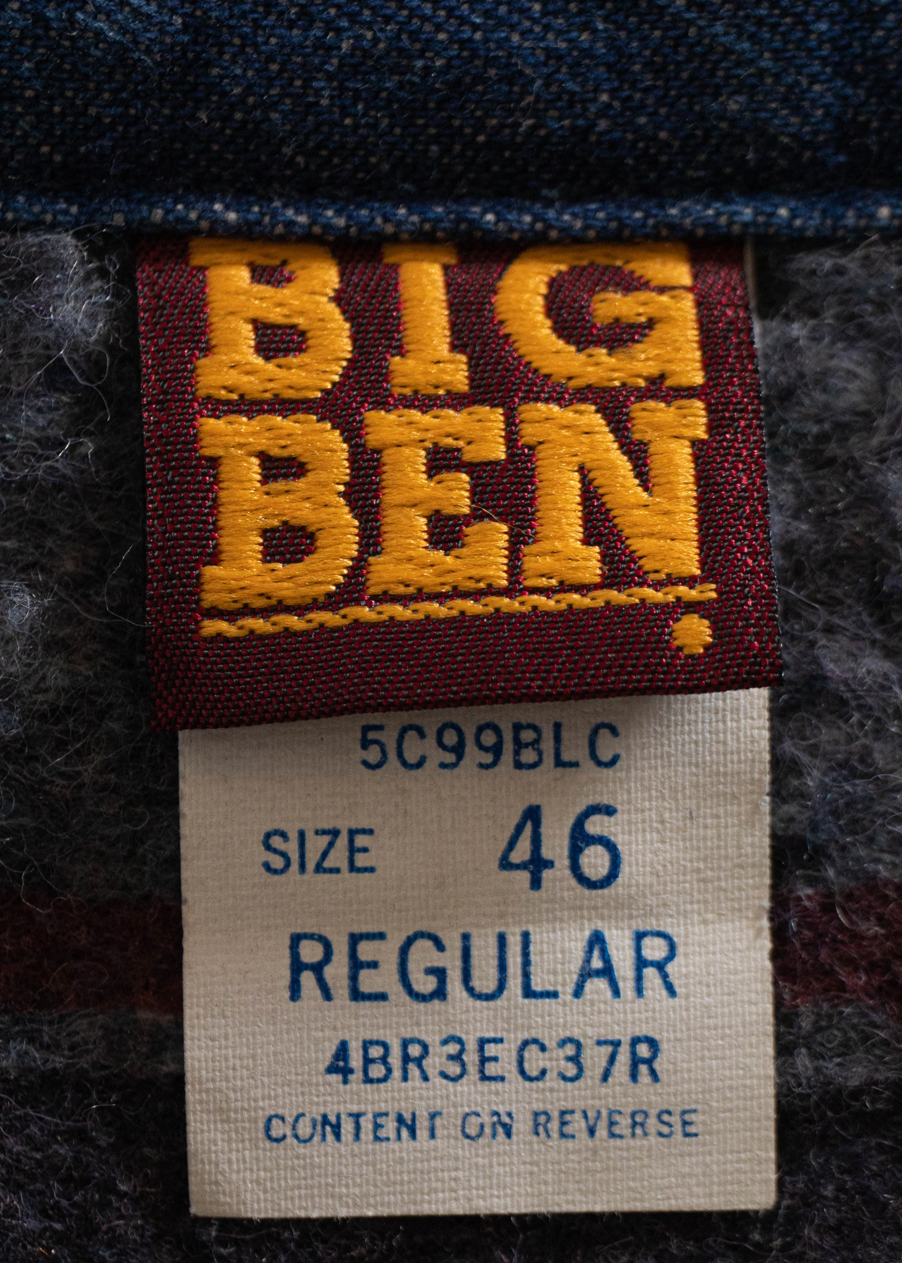 1970s Big Ben Blanket Lined Denim Chore Coat Size XL/2XL