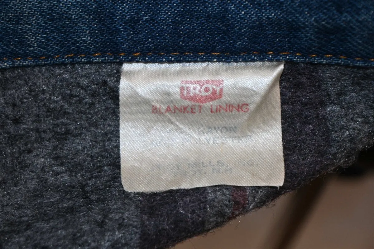 80s Levi's Blanket Lined Type 3 Trucker Denim Jacket Large