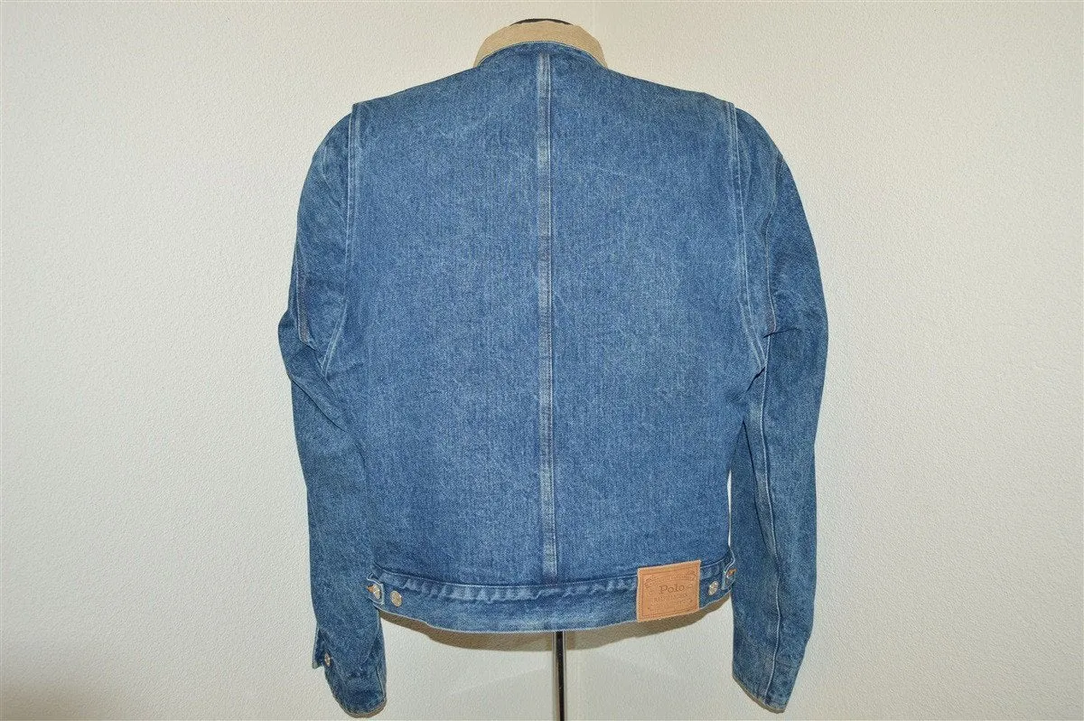 90s Ralph Lauren Polo Lined Chore Barn Denim Jacket Large