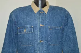 90s Ralph Lauren Polo Lined Chore Barn Denim Jacket Large