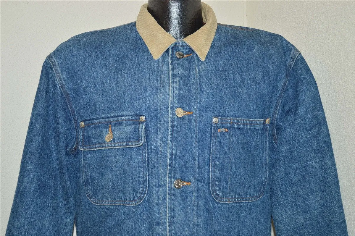 90s Ralph Lauren Polo Lined Chore Barn Denim Jacket Large