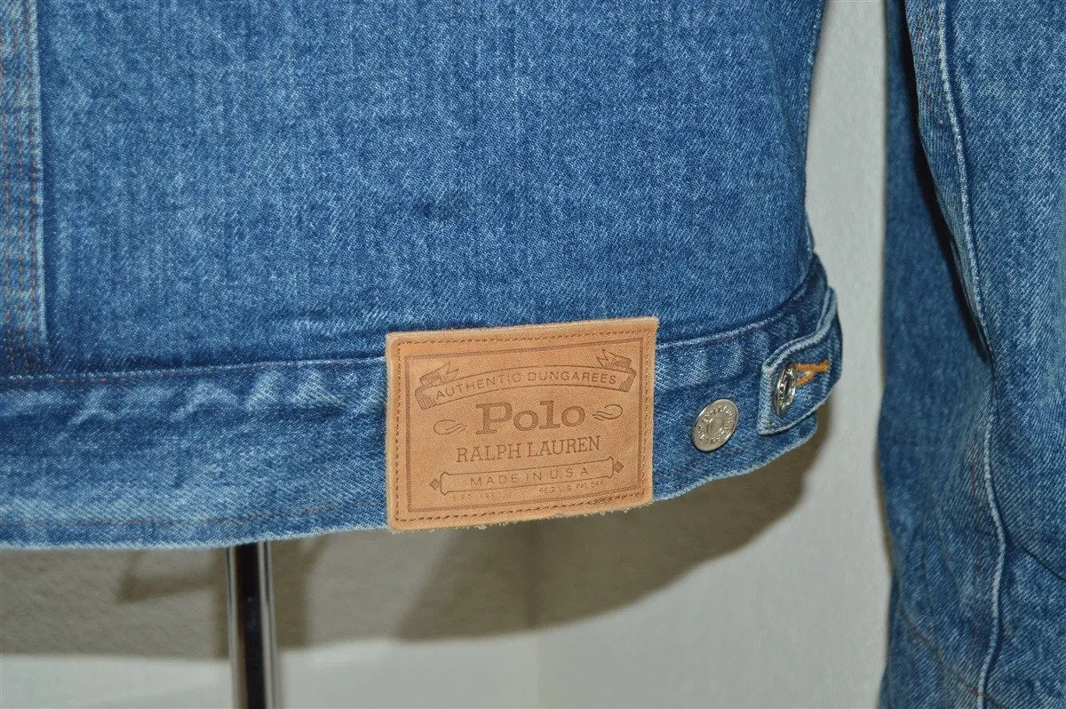 90s Ralph Lauren Polo Lined Chore Barn Denim Jacket Large