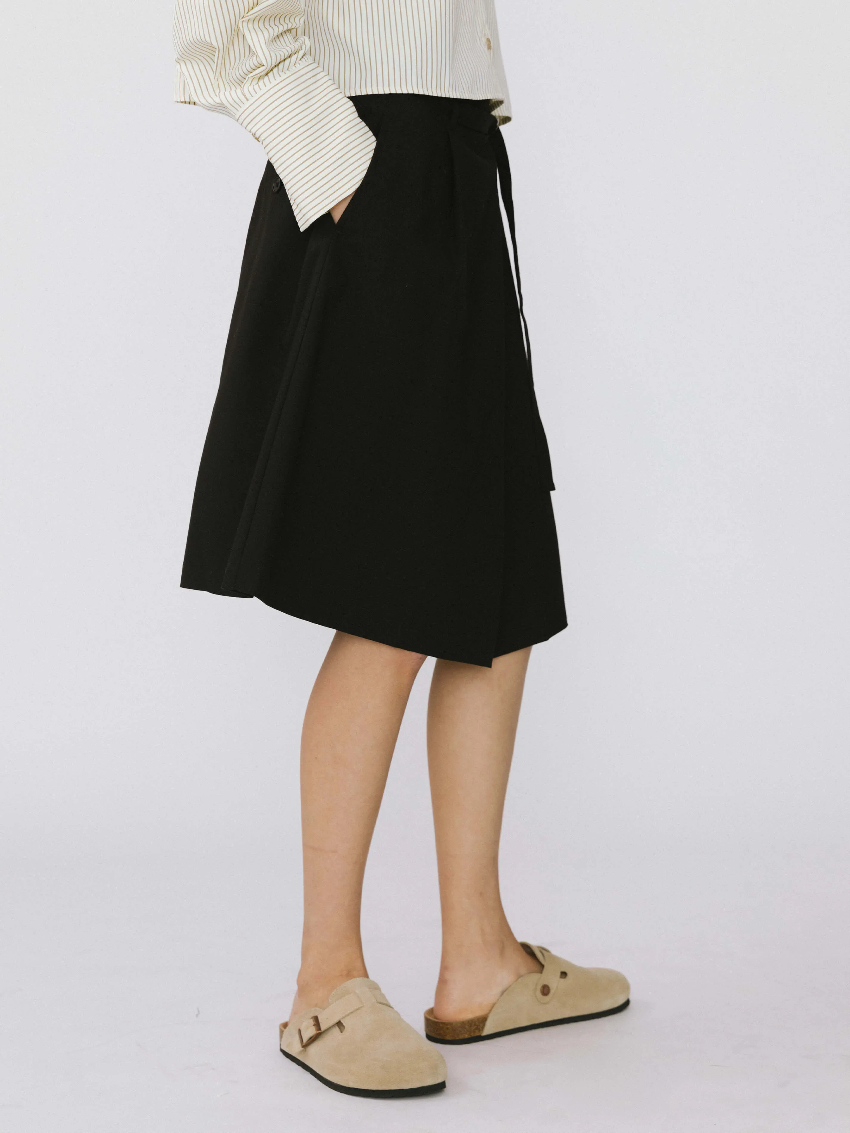 A-line Round Skirt with Wool Blend