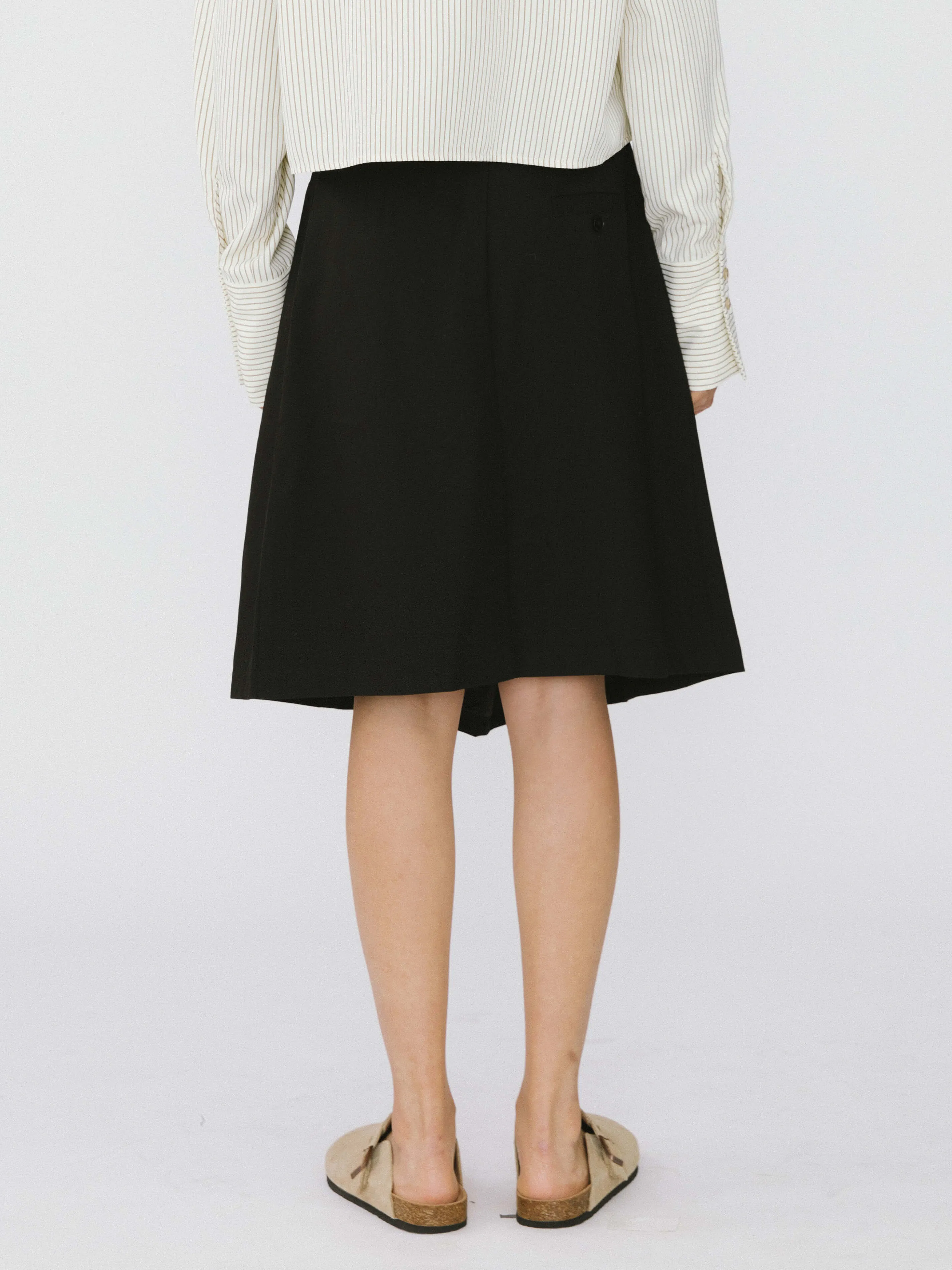 A-line Round Skirt with Wool Blend