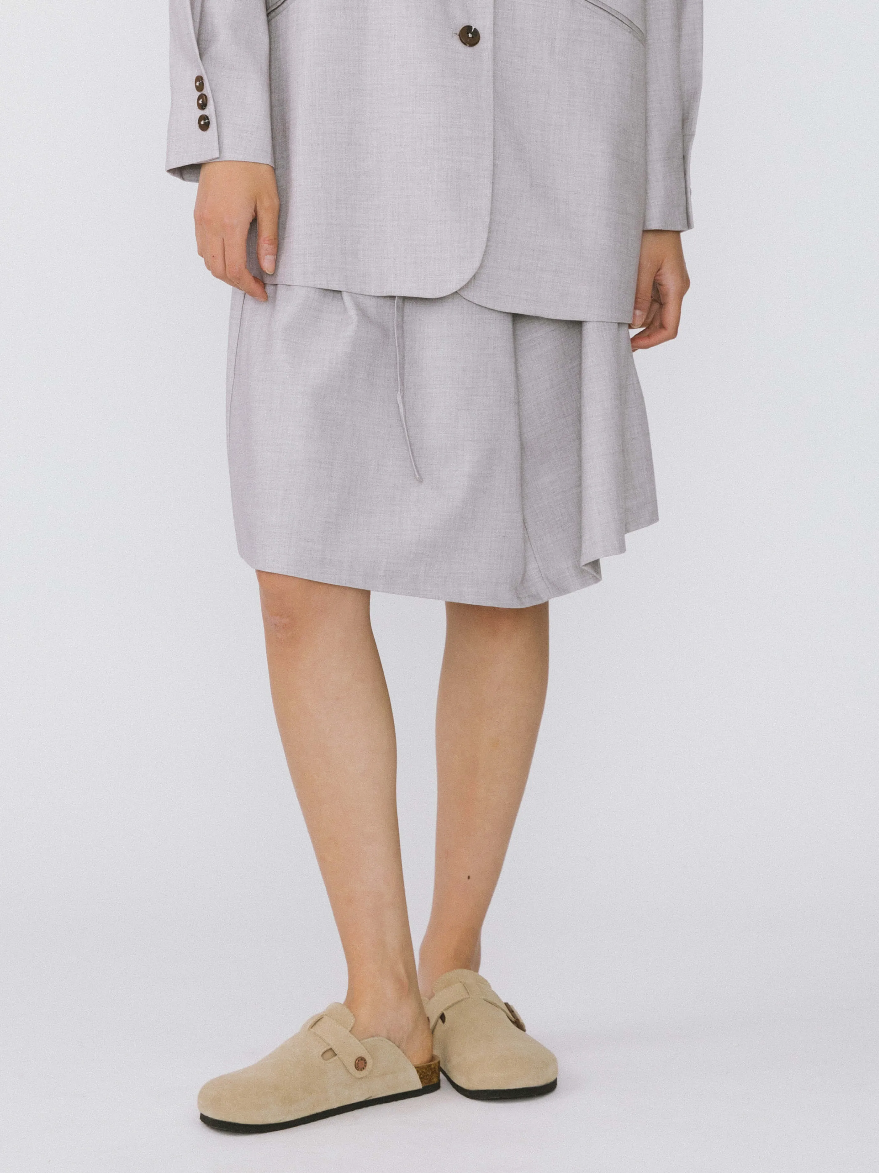 A-line Round Skirt with Wool Blend