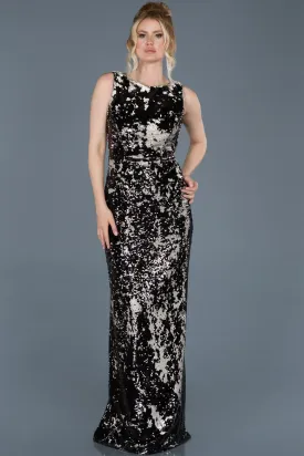 Black Silver Sequin Dress