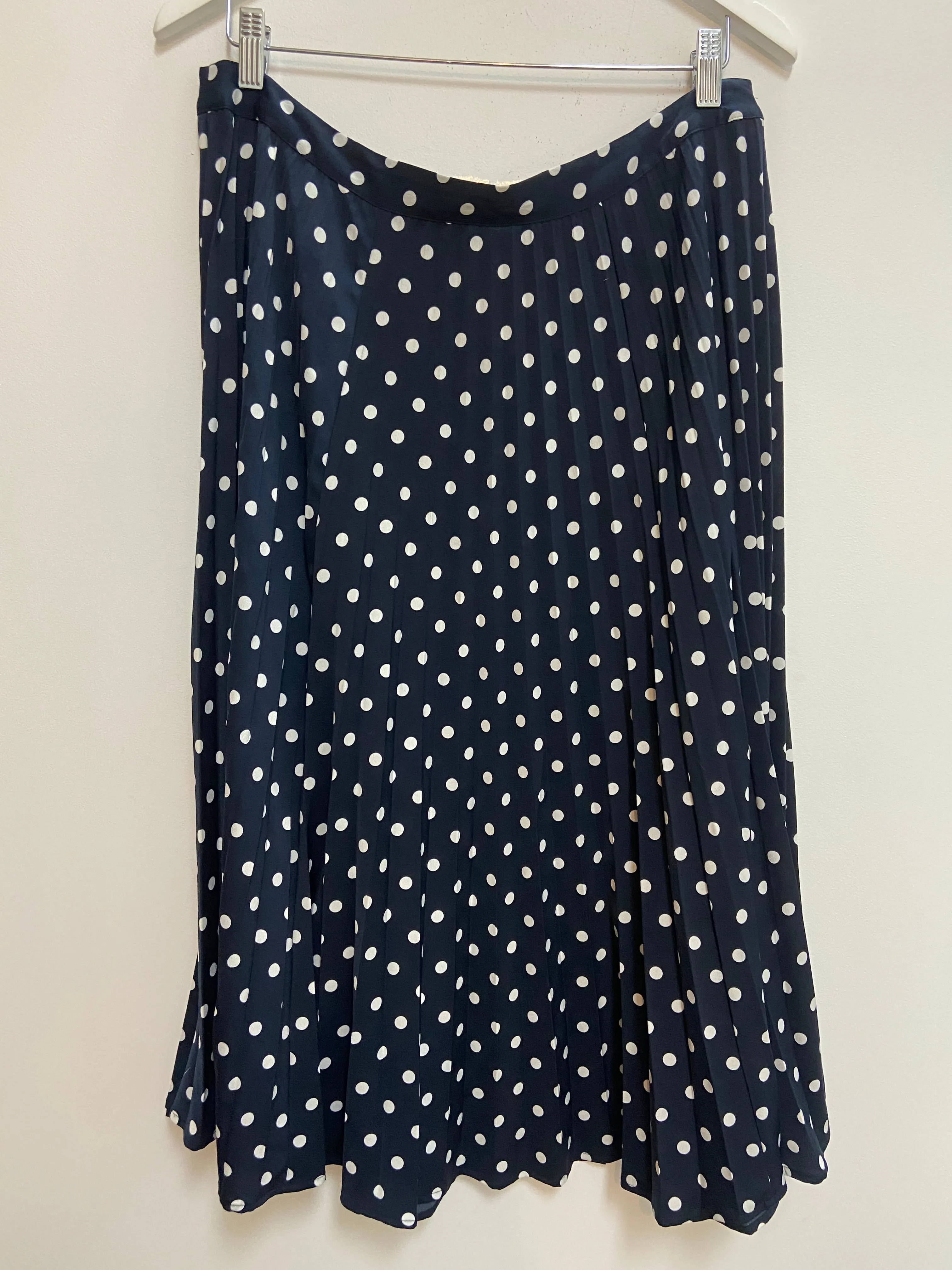 Blue and White Polka Dot Skirt