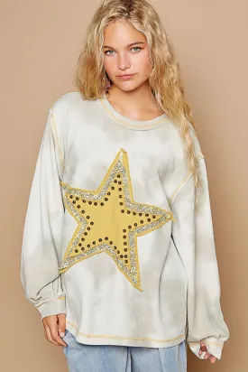 Blue Zone Planet |  POL Washed Star Patch With Studded Top