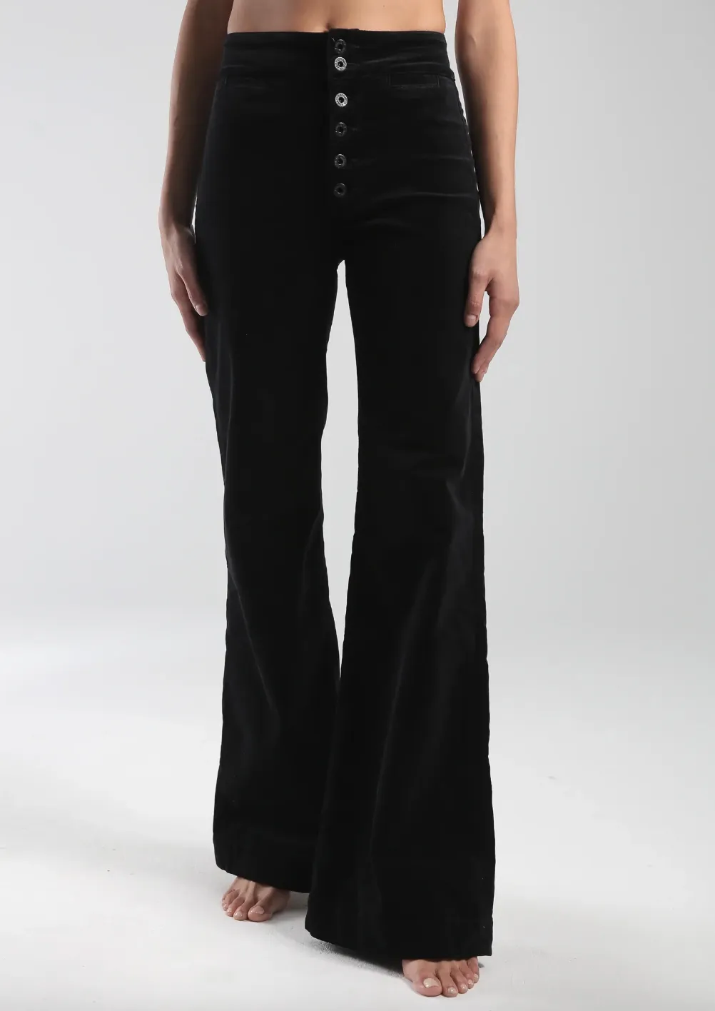 Brighton Wide Leg Velvet | Black