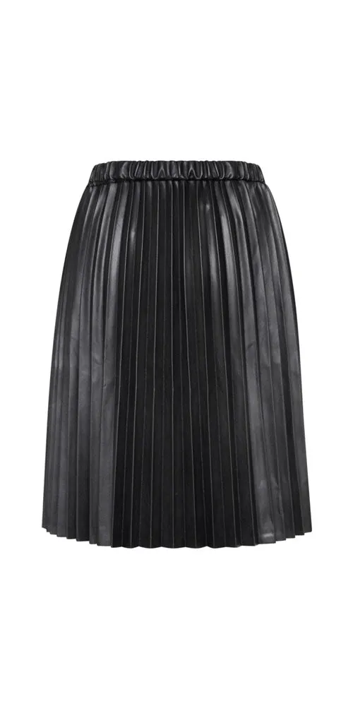 B.Young Pleated Pleather Skirt