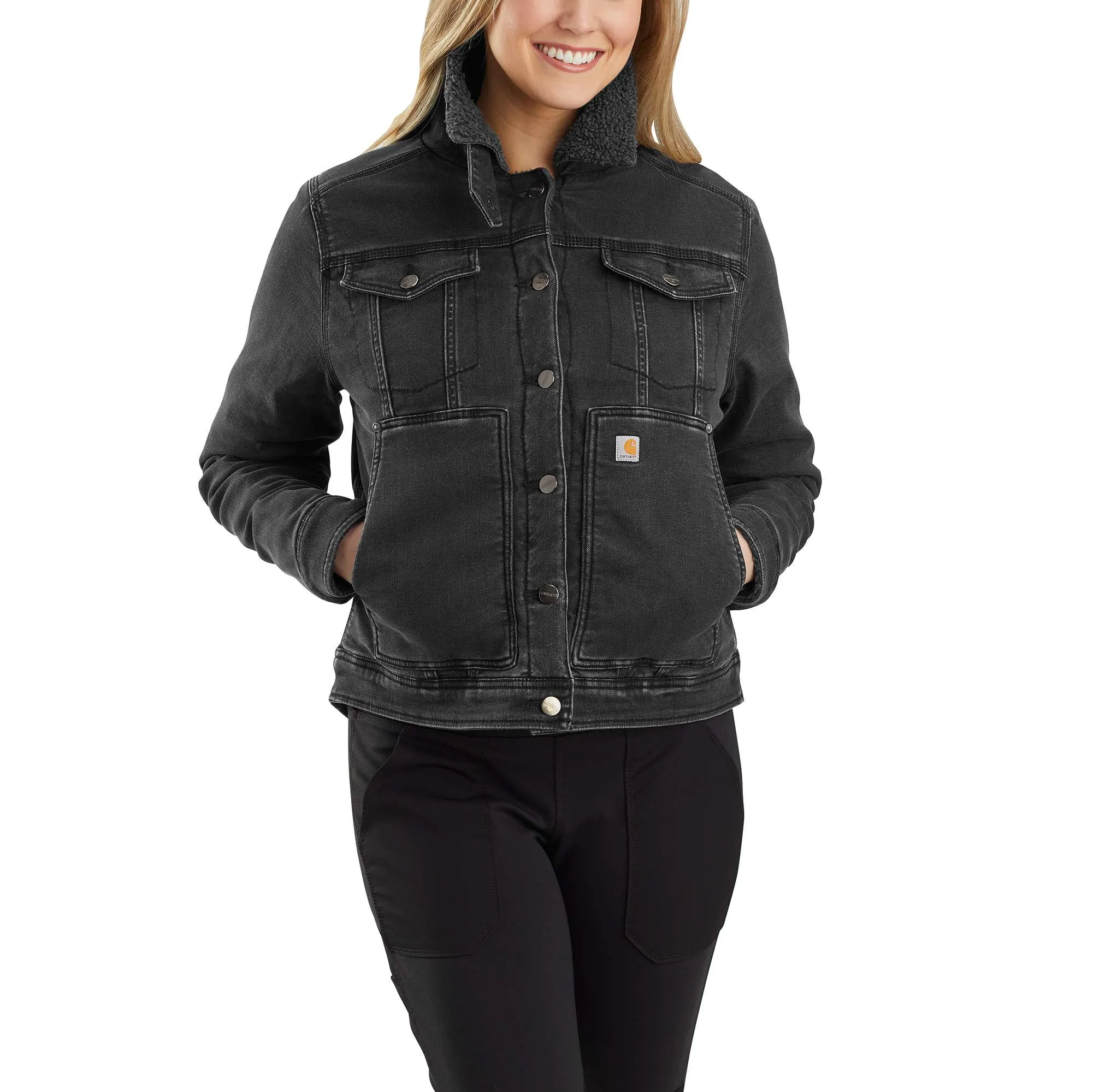 Carhartt® Rugged Flex® Denim Sherpa-Lined Jacket