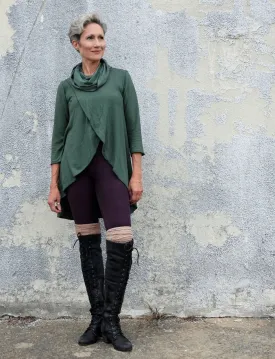 Chunky Cowl Petal Front Tunic