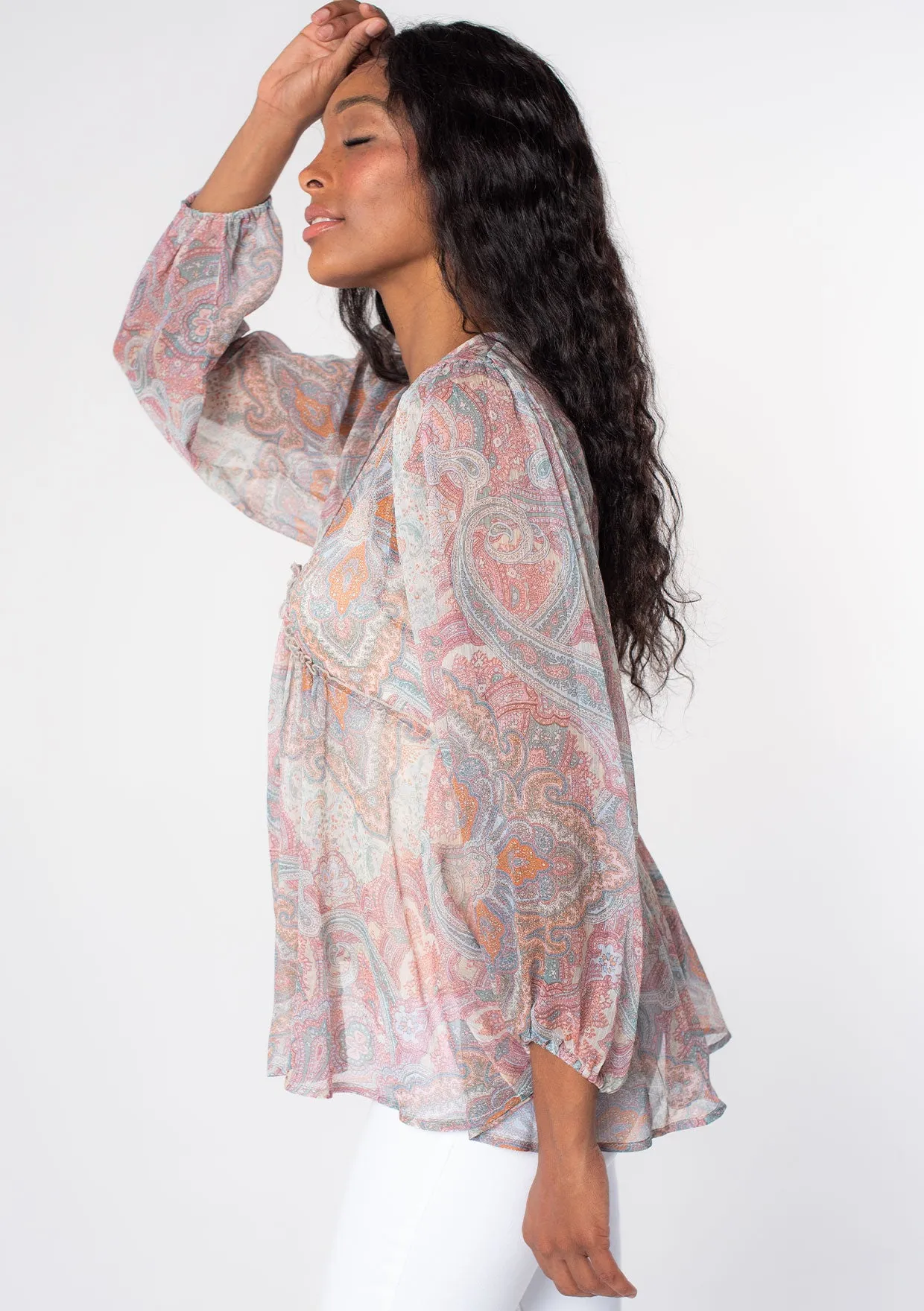 Destiny Sheer Paisley Top