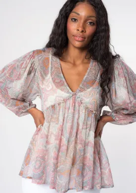 Destiny Sheer Paisley Top