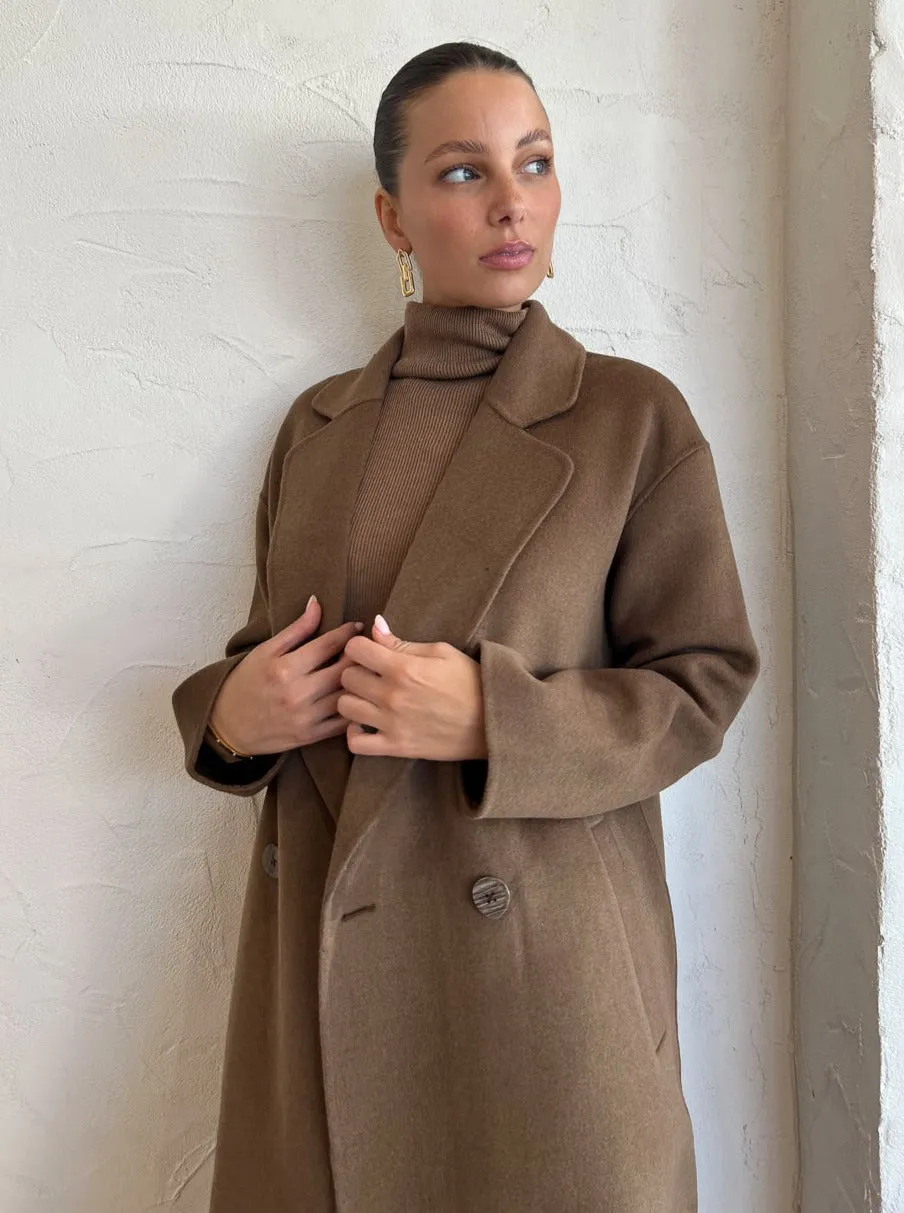 Elka Collective Emiliano Coat in Walnut