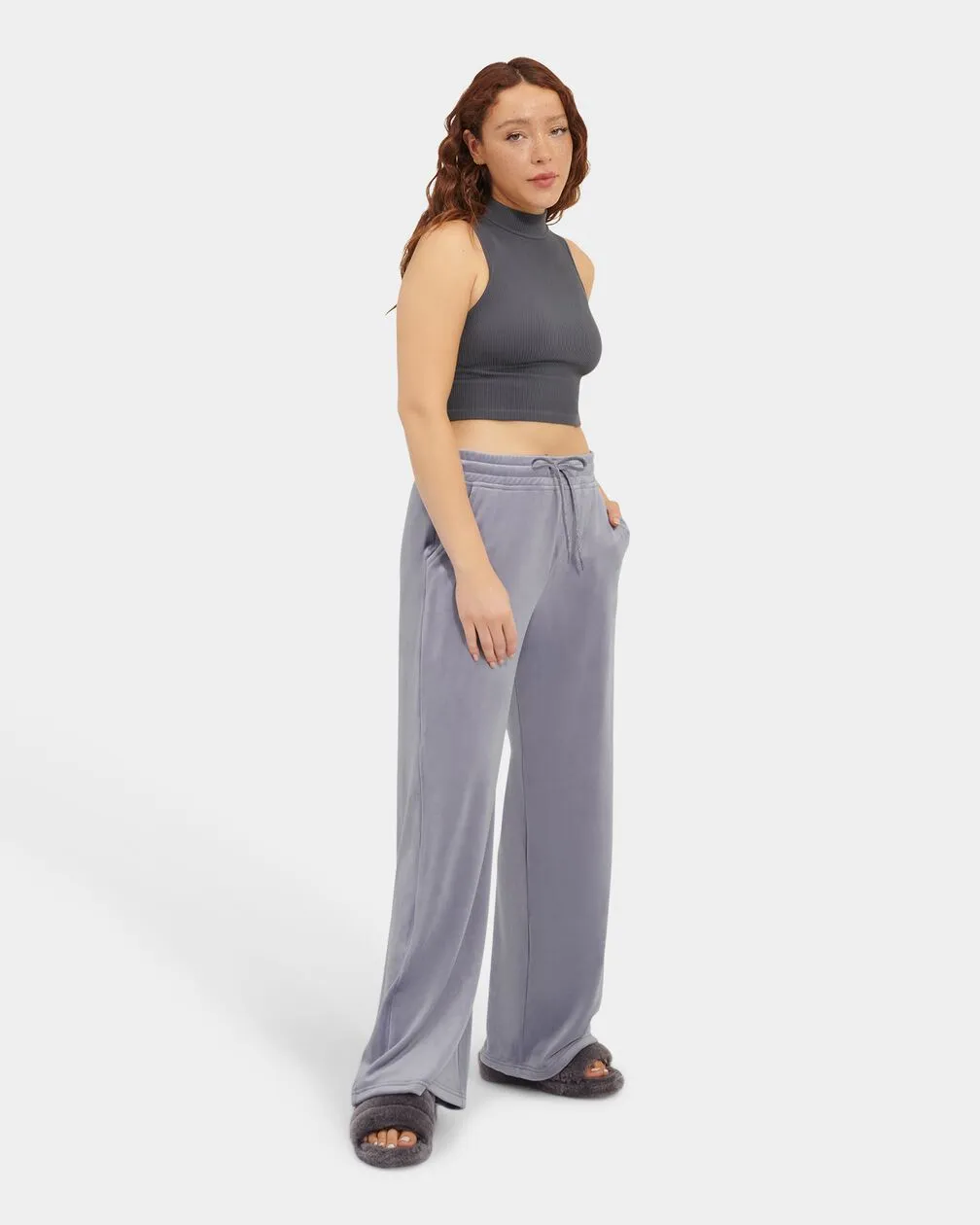 Francey Velvet Wide Leg Pant