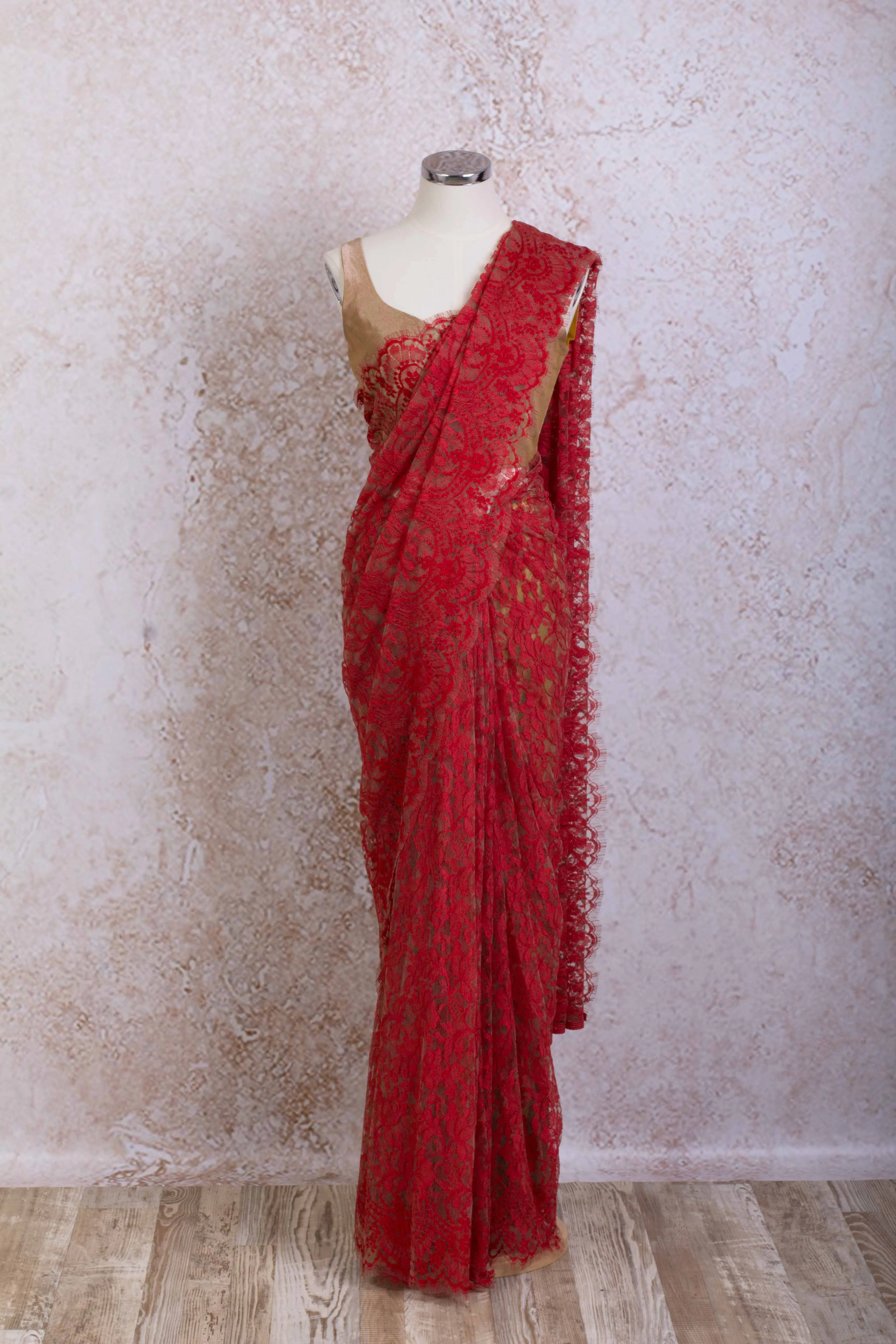 French Lace Saree 21778G_B