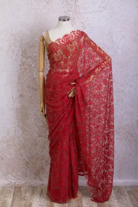 French Lace Saree 21778G_B