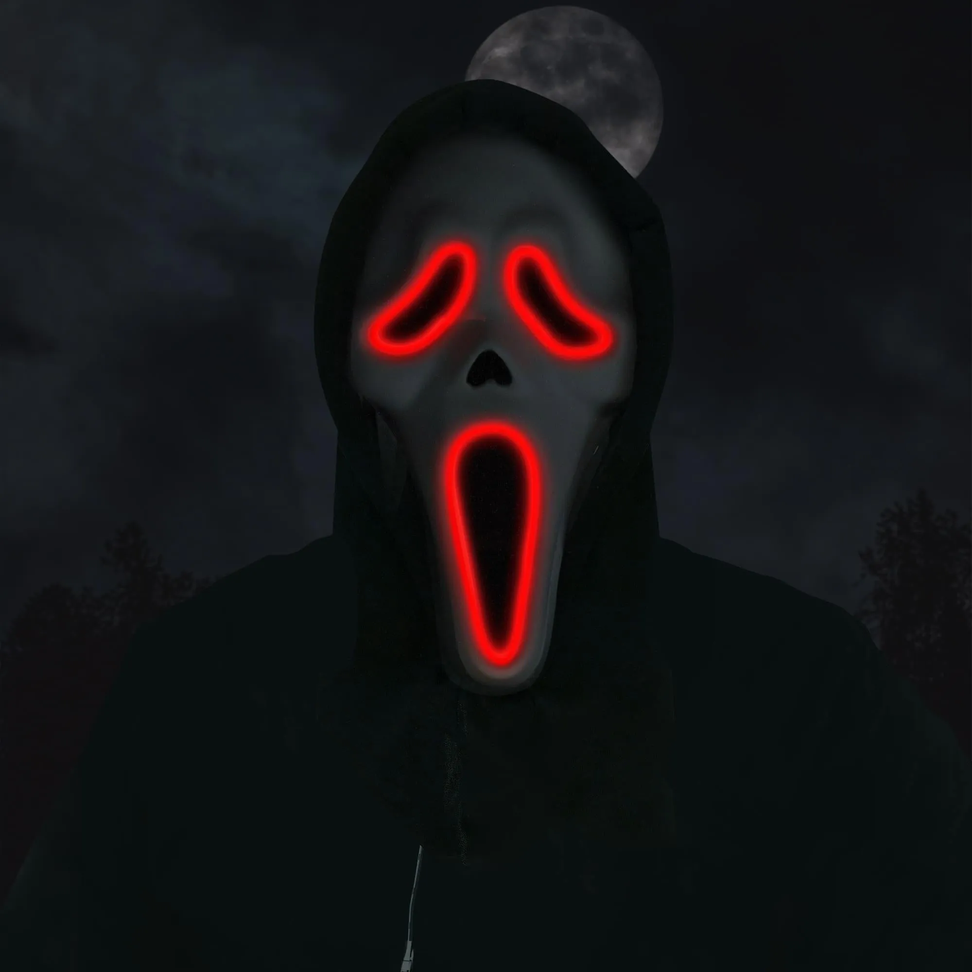 Ghost Face Illumo EL Light-Up Costume Mask