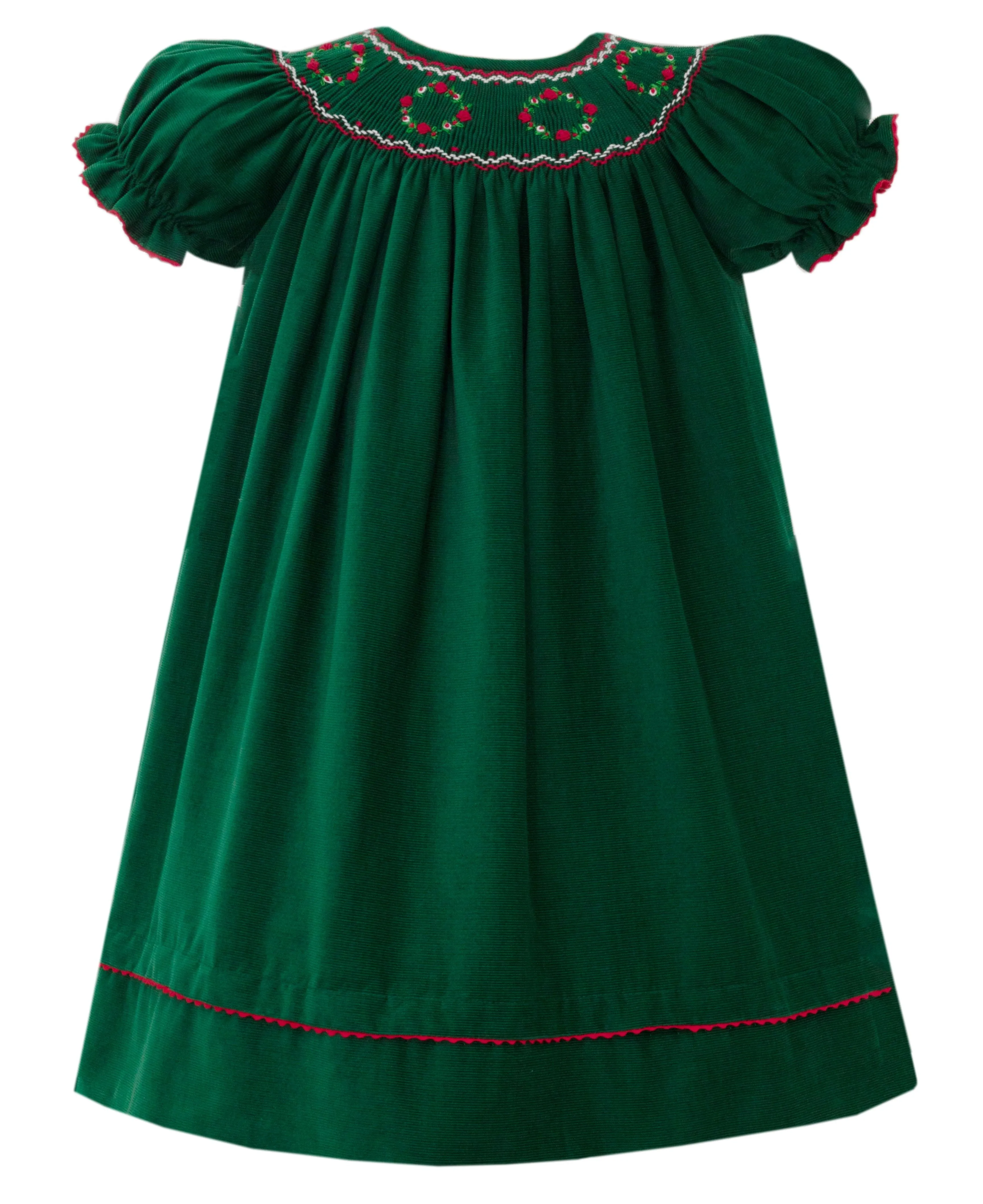 Green Corduroy Bishop Dress