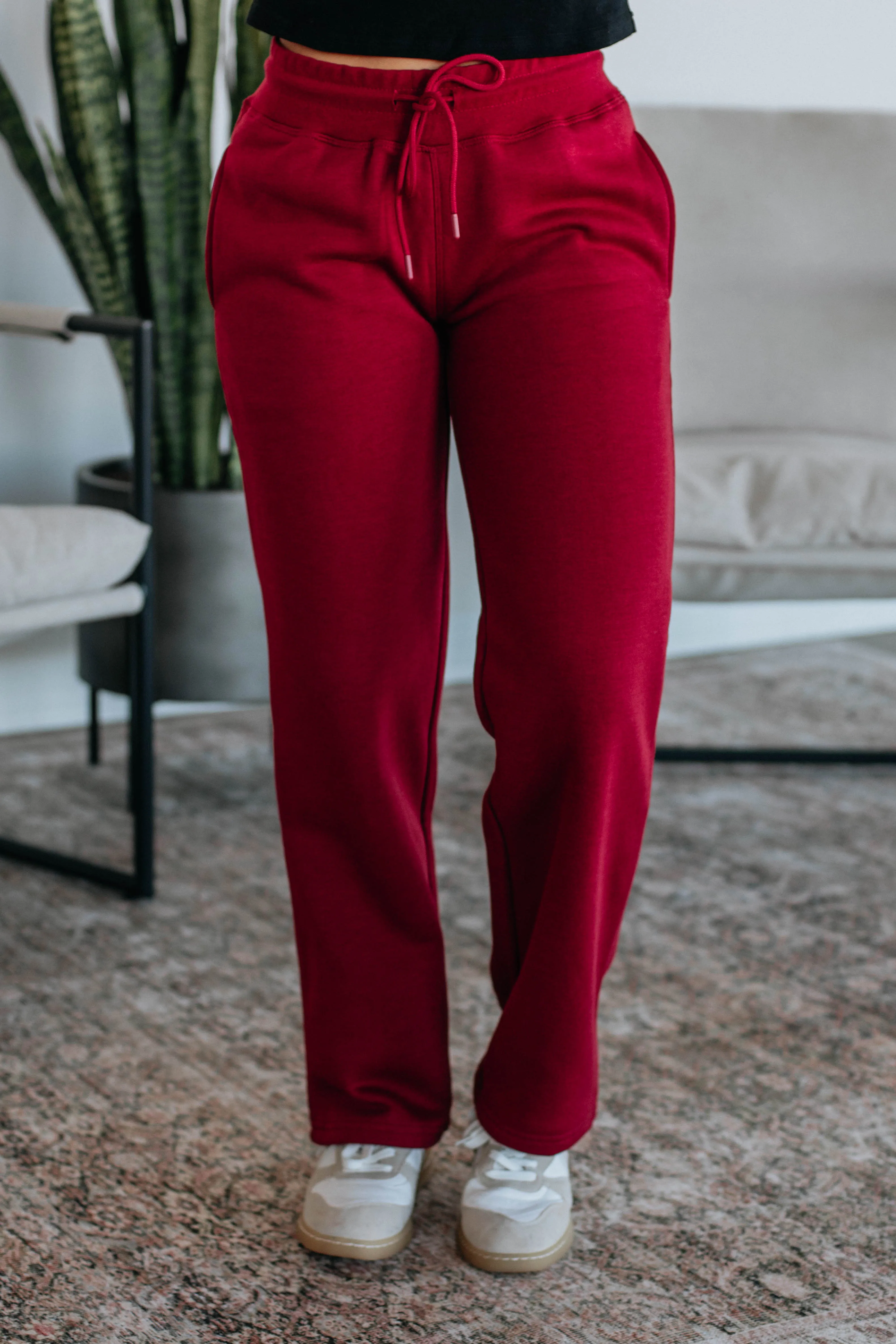 Isadora Lounge Pants - Crimson