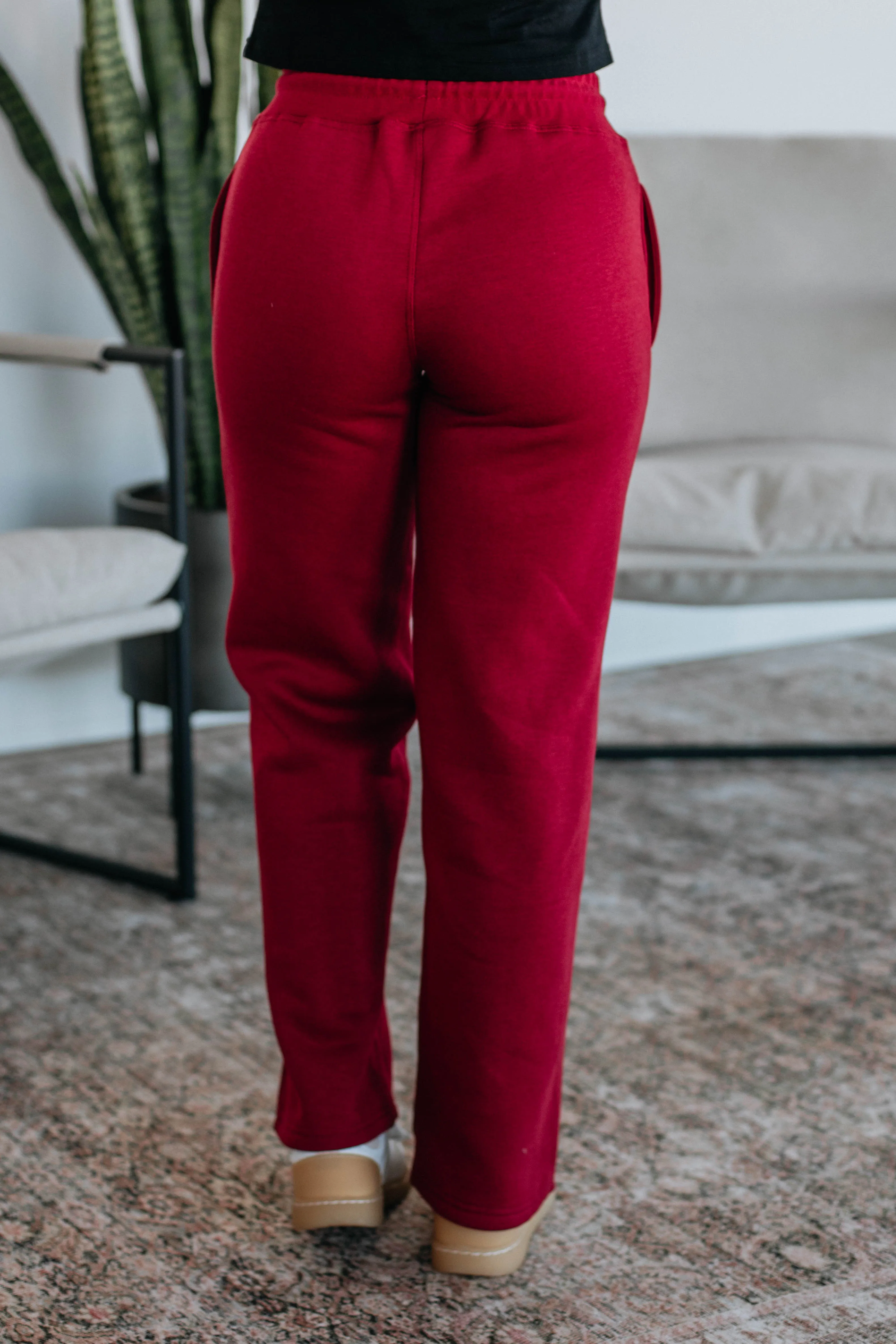 Isadora Lounge Pants - Crimson