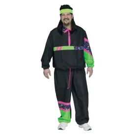 Men's 80's Track Suit Adult Costume | Plus Size