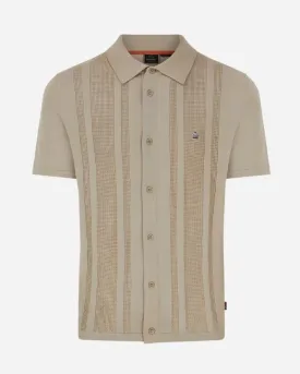 Merc ELSTED Knitted Polo Beige