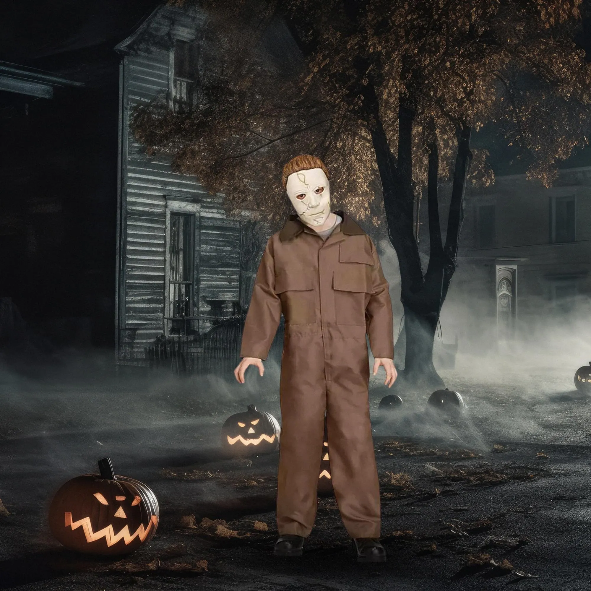 Michael Myers Costume With Memory Flex Mask Child