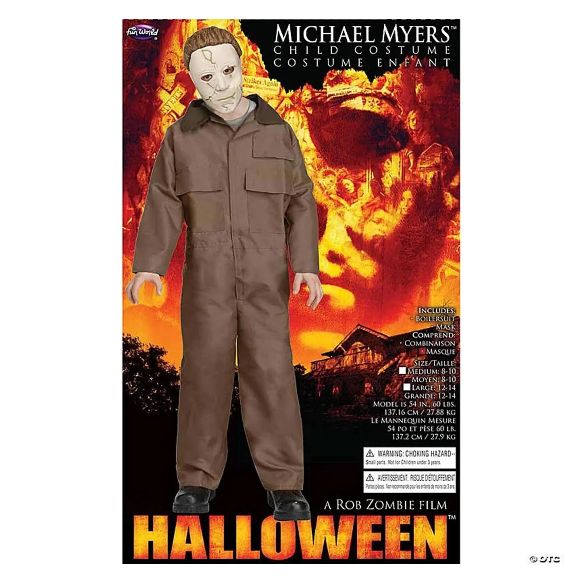 Michael Myers Costume With Memory Flex Mask Child