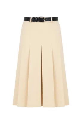 Pleated Knee Length Skirt