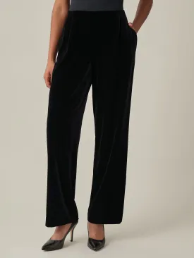 Plus Pull-On Wide Leg Pant, Velvet