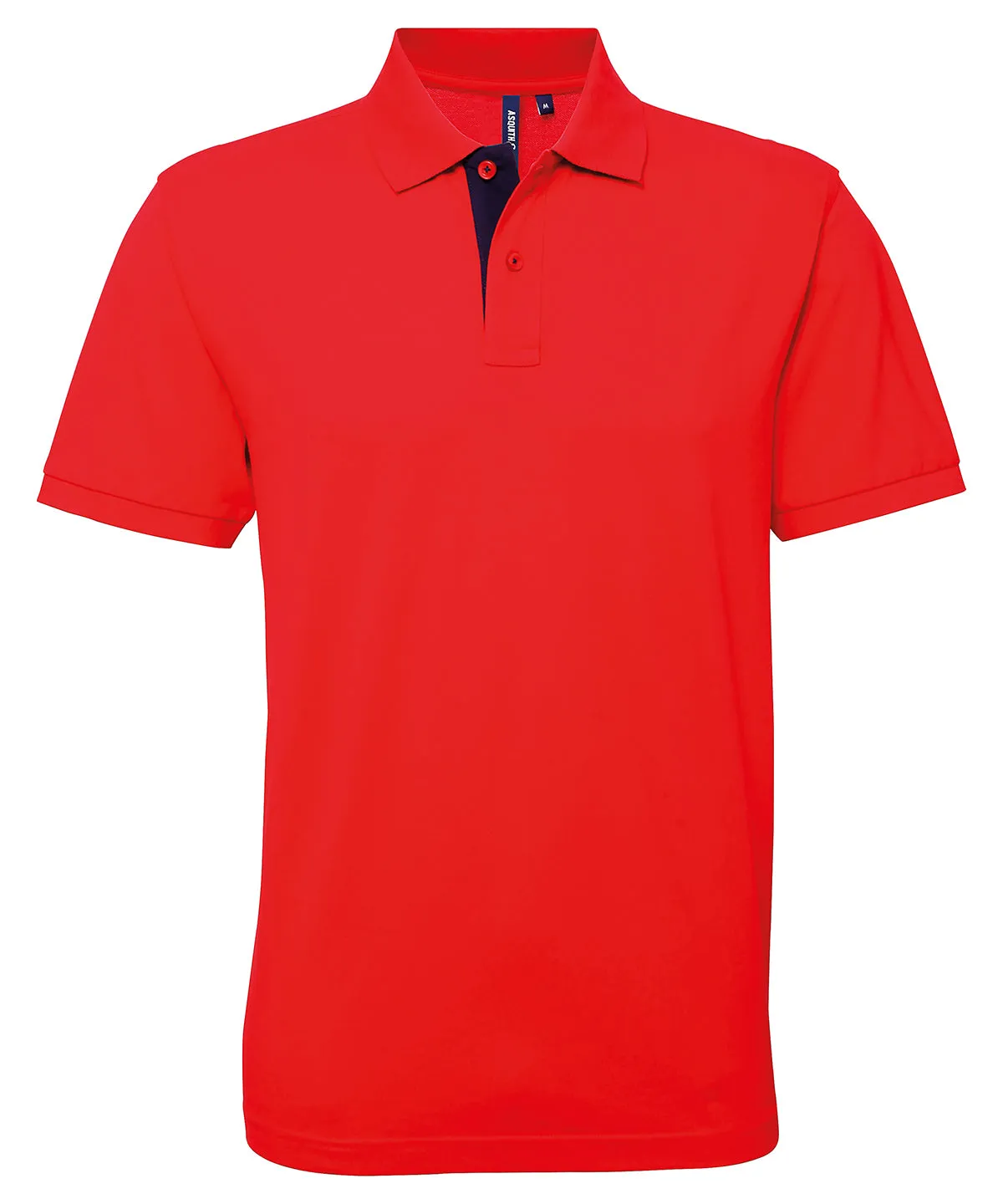 Red/Navy - Men's classic fit contrast polo