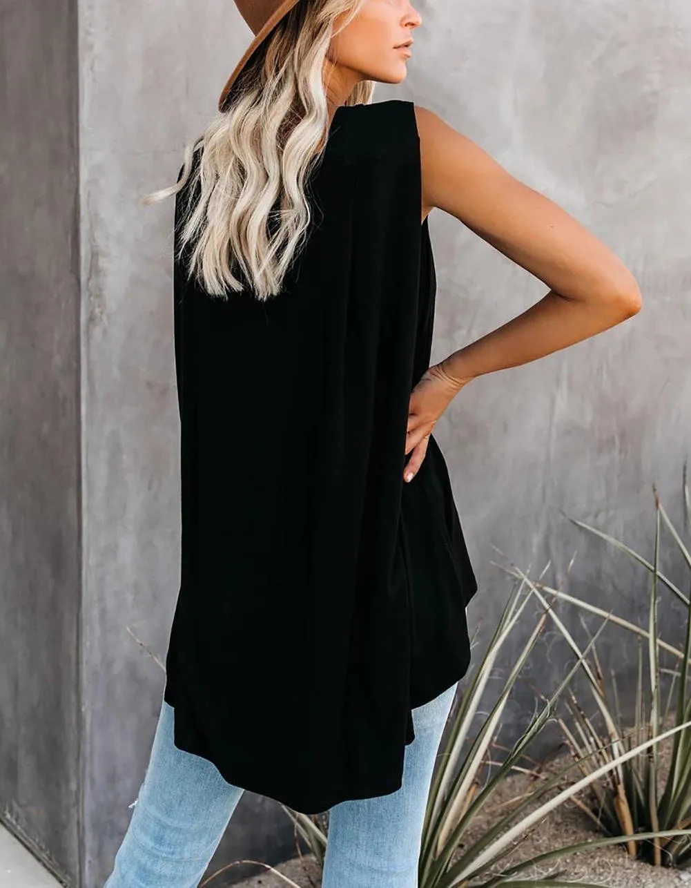 Relaxed Tank Top - Black