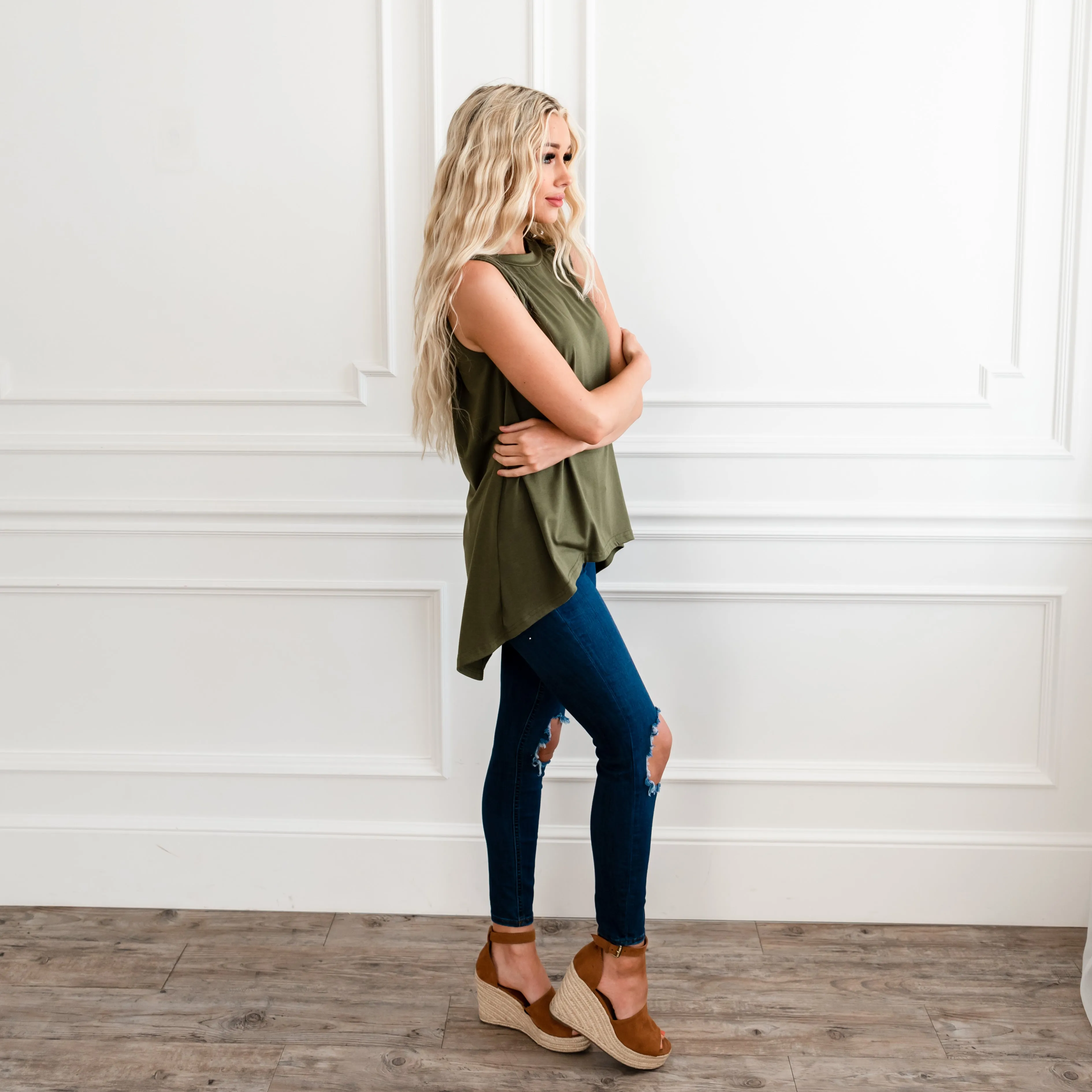 Relaxed Tank Top - Olive