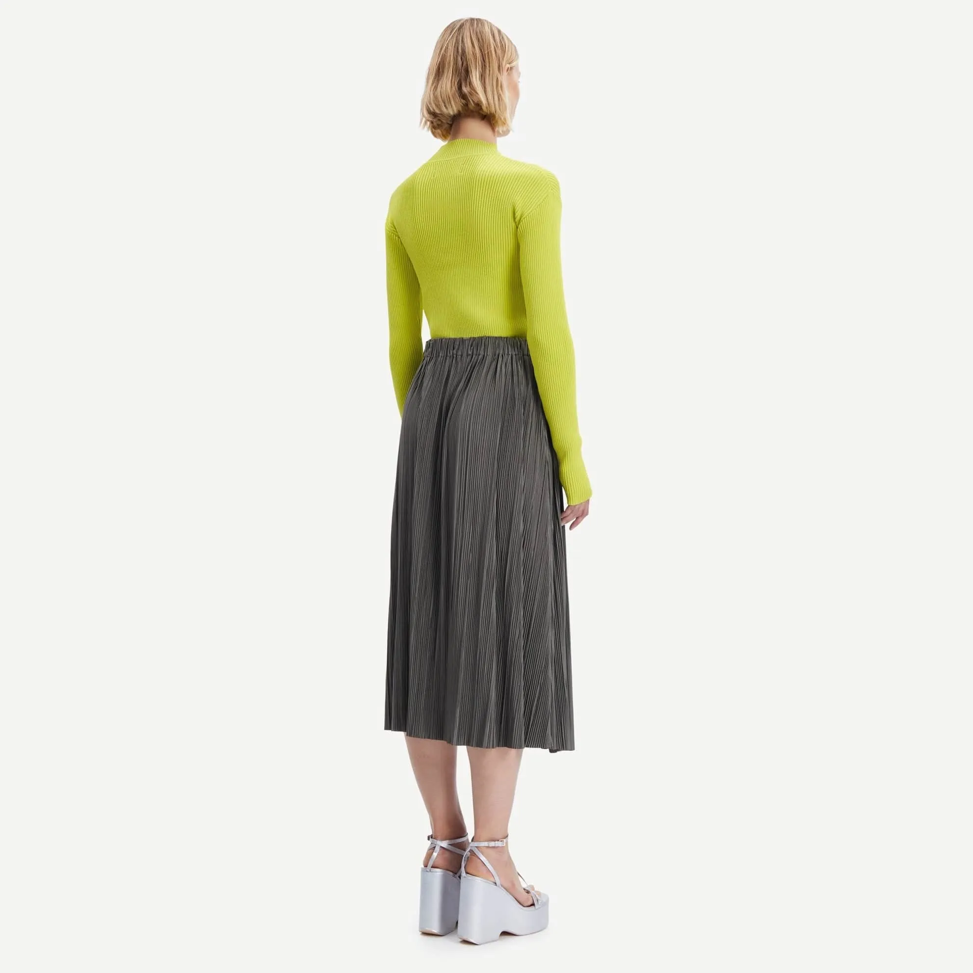 Samsøe Samsøe Uma Midi Skirt Dark Brindle