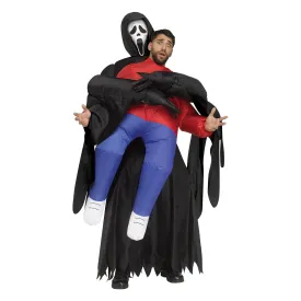 Scream Ghost Face Piggyback Inflatable Adult Costume | One Size Fits Up to 14