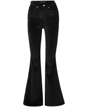 Sheridan Bell Bottom Pant in Black Velvet