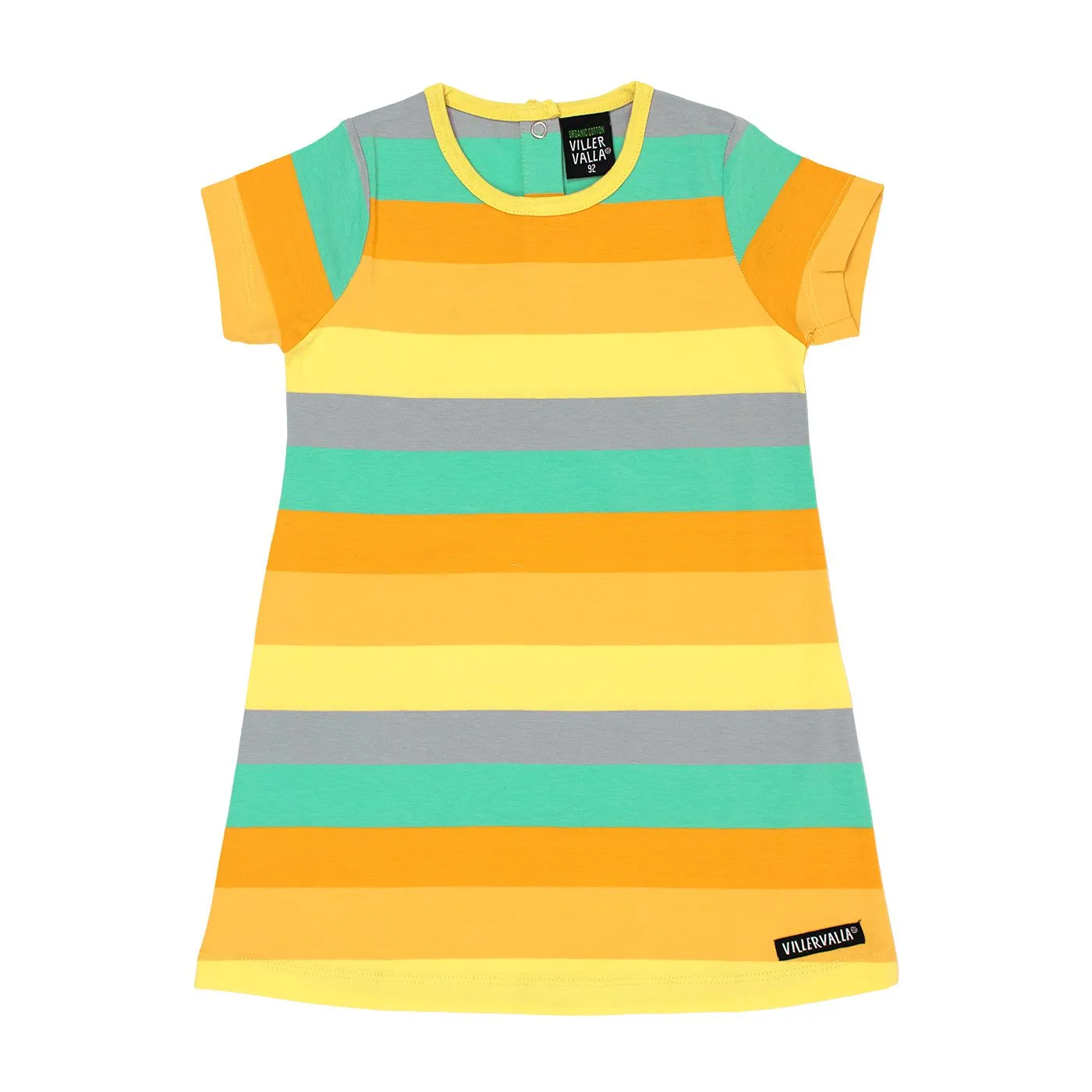 Sunset Multi Stripe Short Sleeve Dress