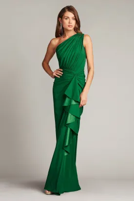 Tadashi Shoji - 3I489L - One-Shoulder Waterfall Drape Gown