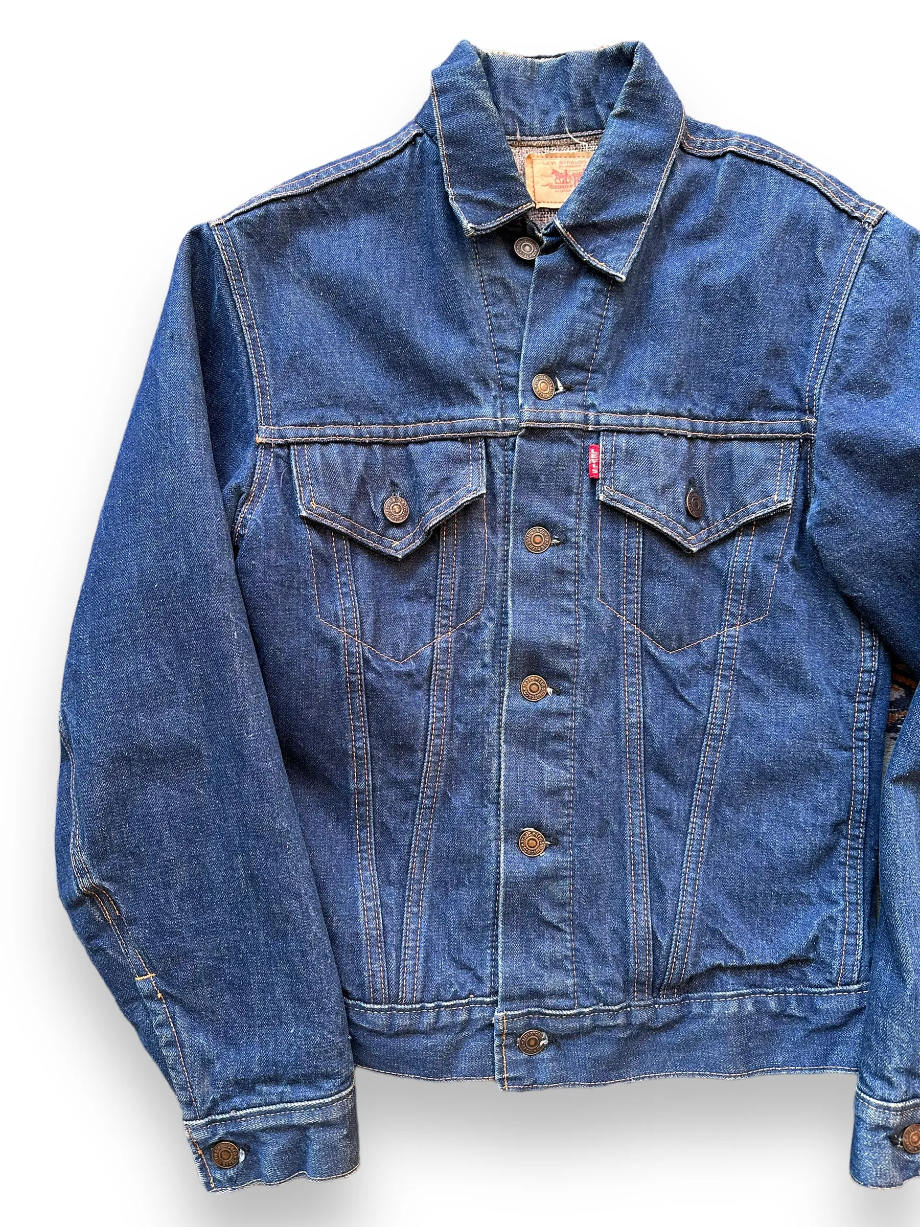 Vintage Levi's Big E Blanket Lined 70505 Denim Jacket SZ S | Vintage Denim Workwear Seattle | Seattle Vintage Denim