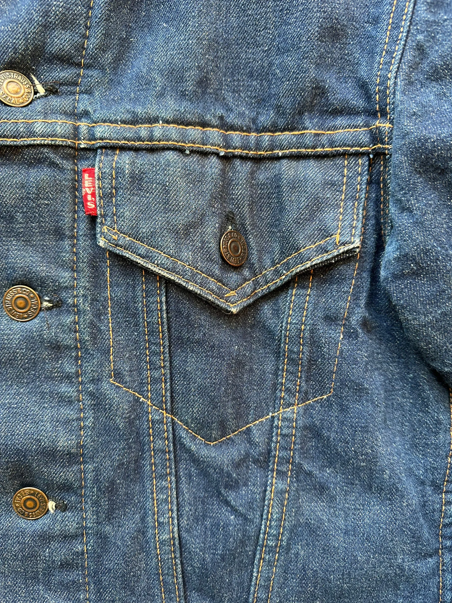 Vintage Levi's Big E Blanket Lined 70505 Denim Jacket SZ S | Vintage Denim Workwear Seattle | Seattle Vintage Denim