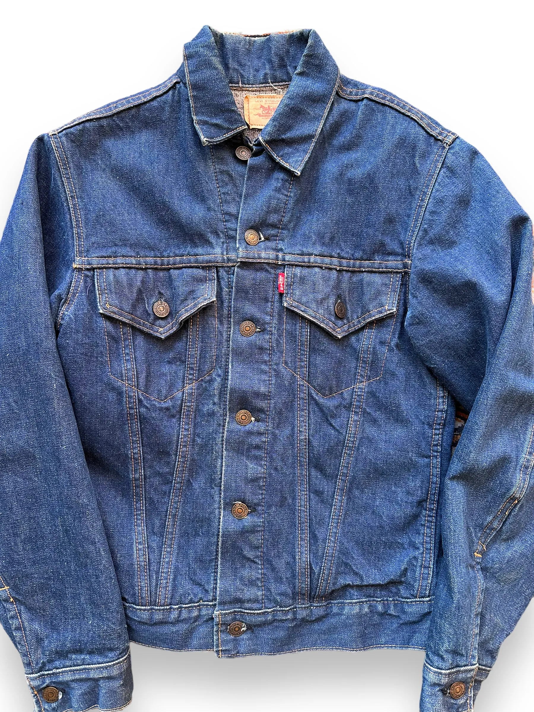 Vintage Levi's Big E Blanket Lined 70505 Denim Jacket SZ S | Vintage Denim Workwear Seattle | Seattle Vintage Denim