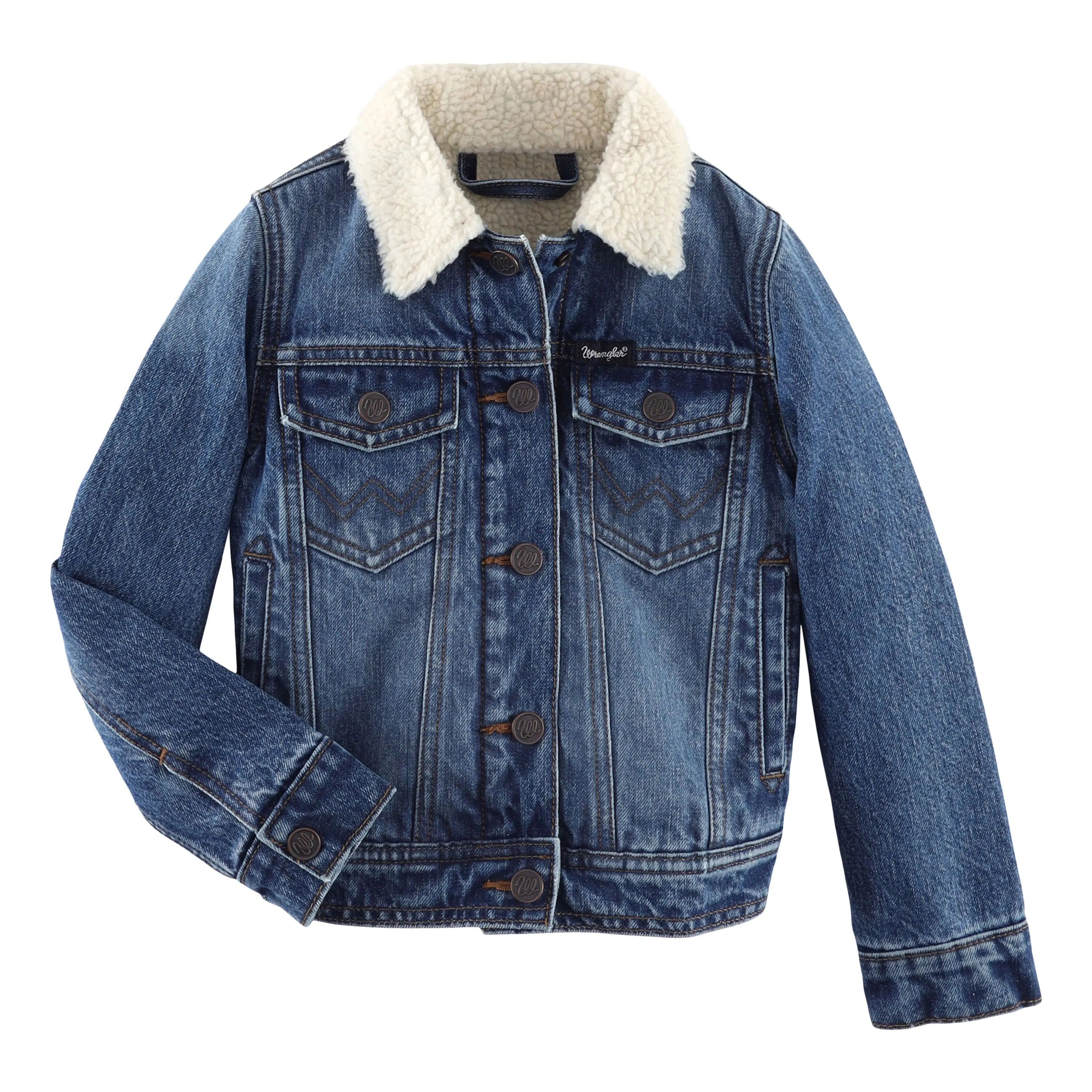 Wrangler | Girls Denim Sherpa Lined Jacket