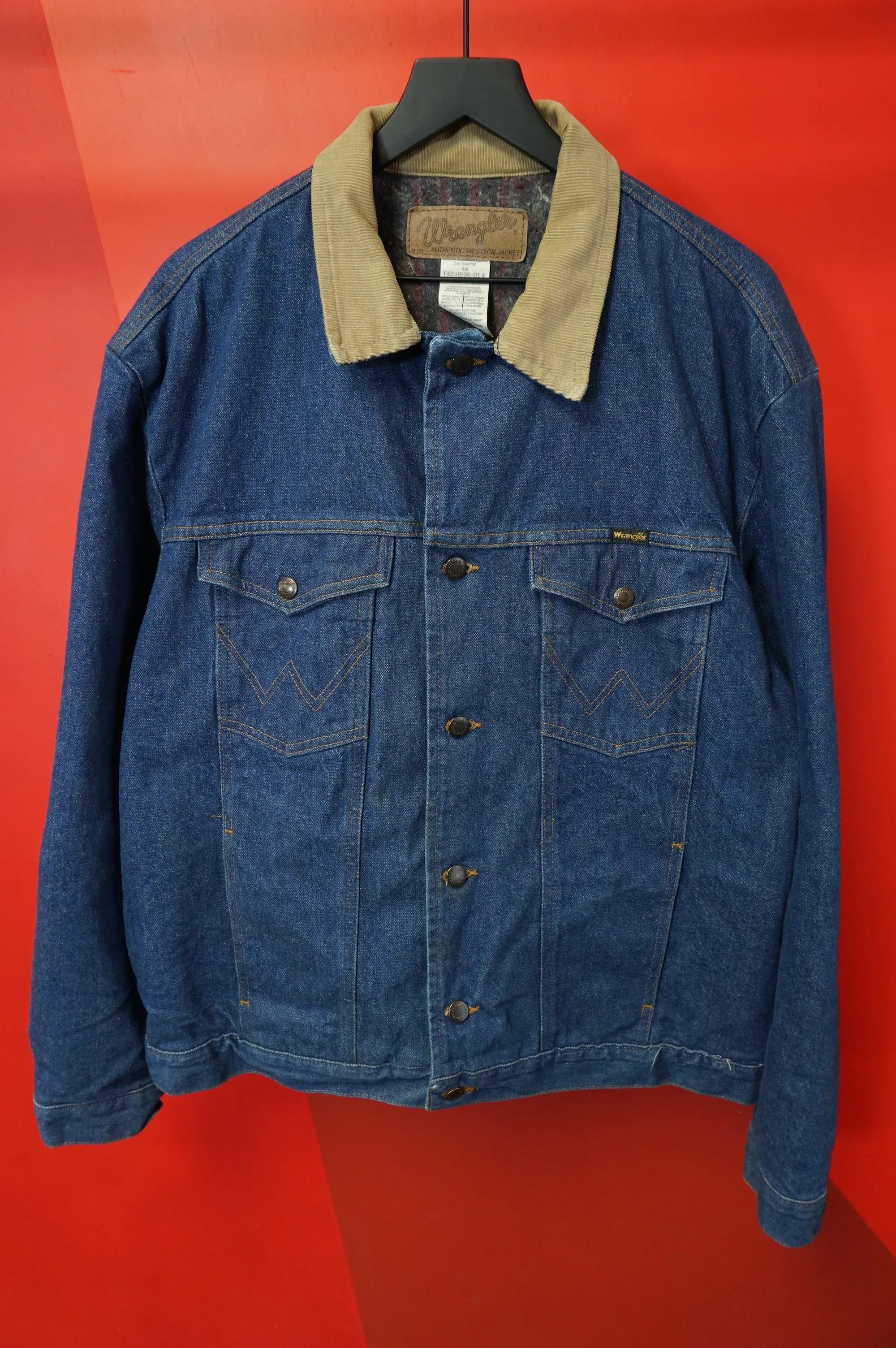 (XXL) Vtg Blanket Lined Wrangler Denim Jacket